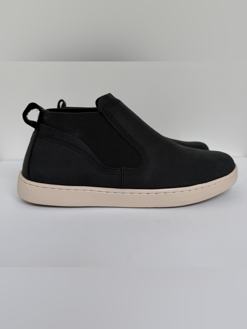 OluKai Pehuea Mid Womens Black Leather Comfort Slip-On Shoes 9.5 M 20546-LRLR